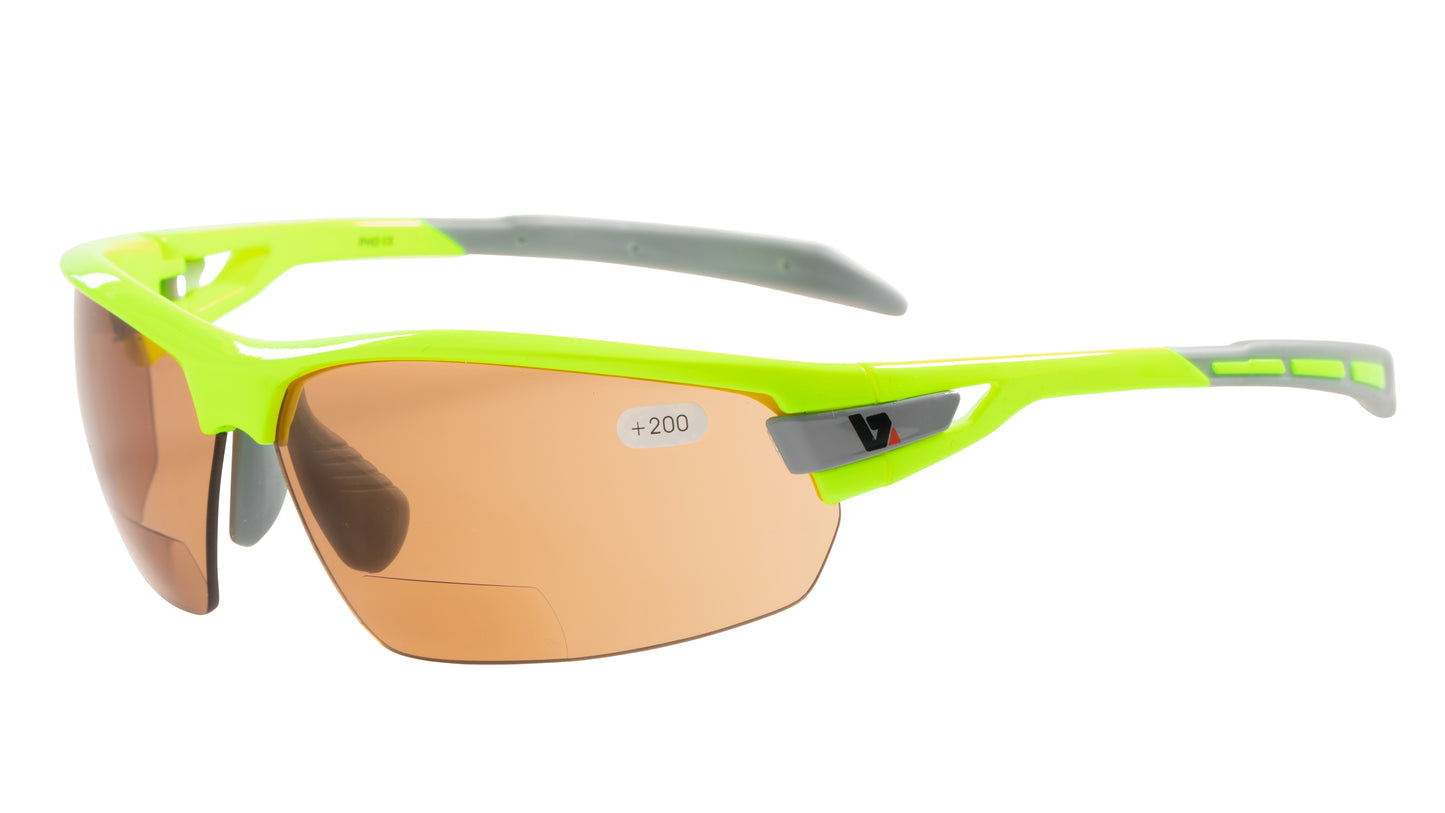 PHO Fluro Yellow Frame - High Definition Photochromic Bi Focal Lens