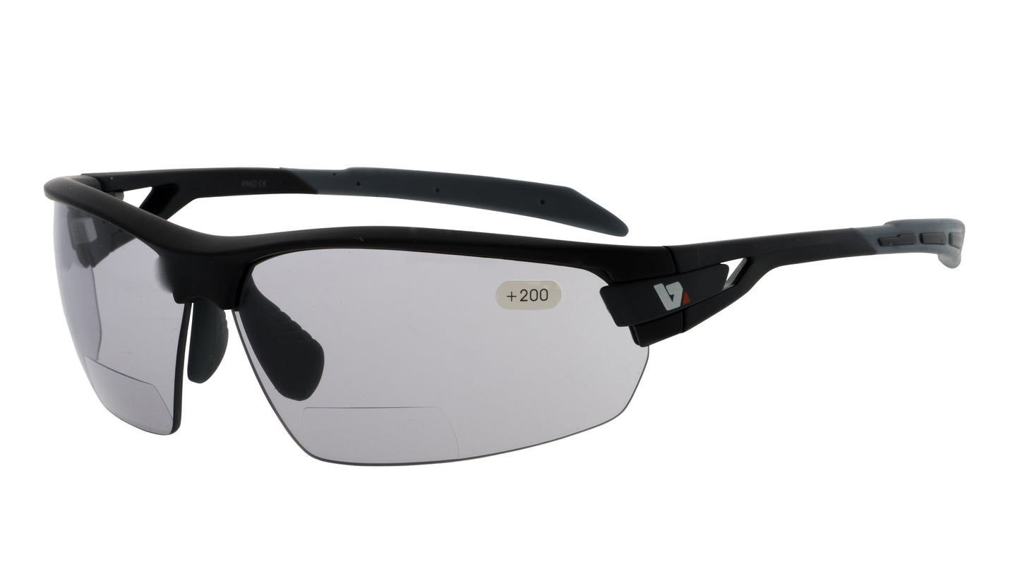 PHO Matt Black Frame - Photochromic Bi Focal Lens
