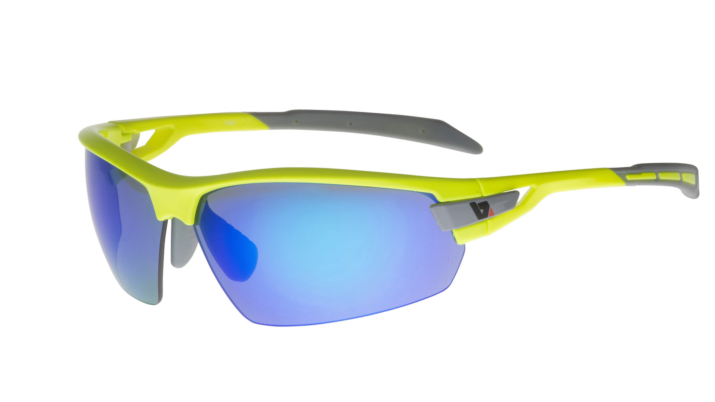 PHO Fluro Yellow Frame - Blue Mirror Lens