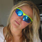PHO Fluro Yellow Frame - Blue Mirror Lens