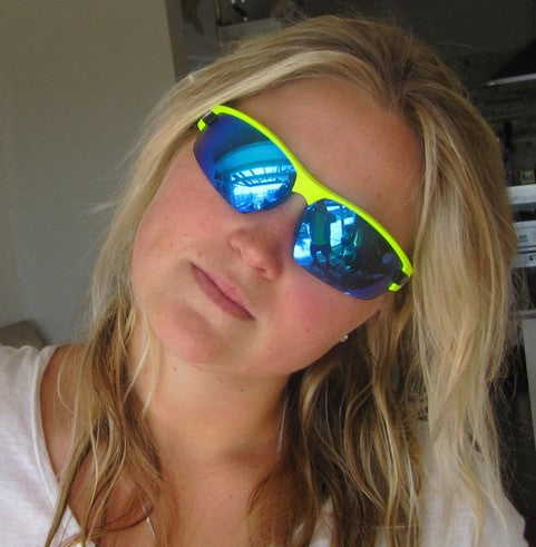 PHO Fluro Yellow Frame - Blue Mirror Lens