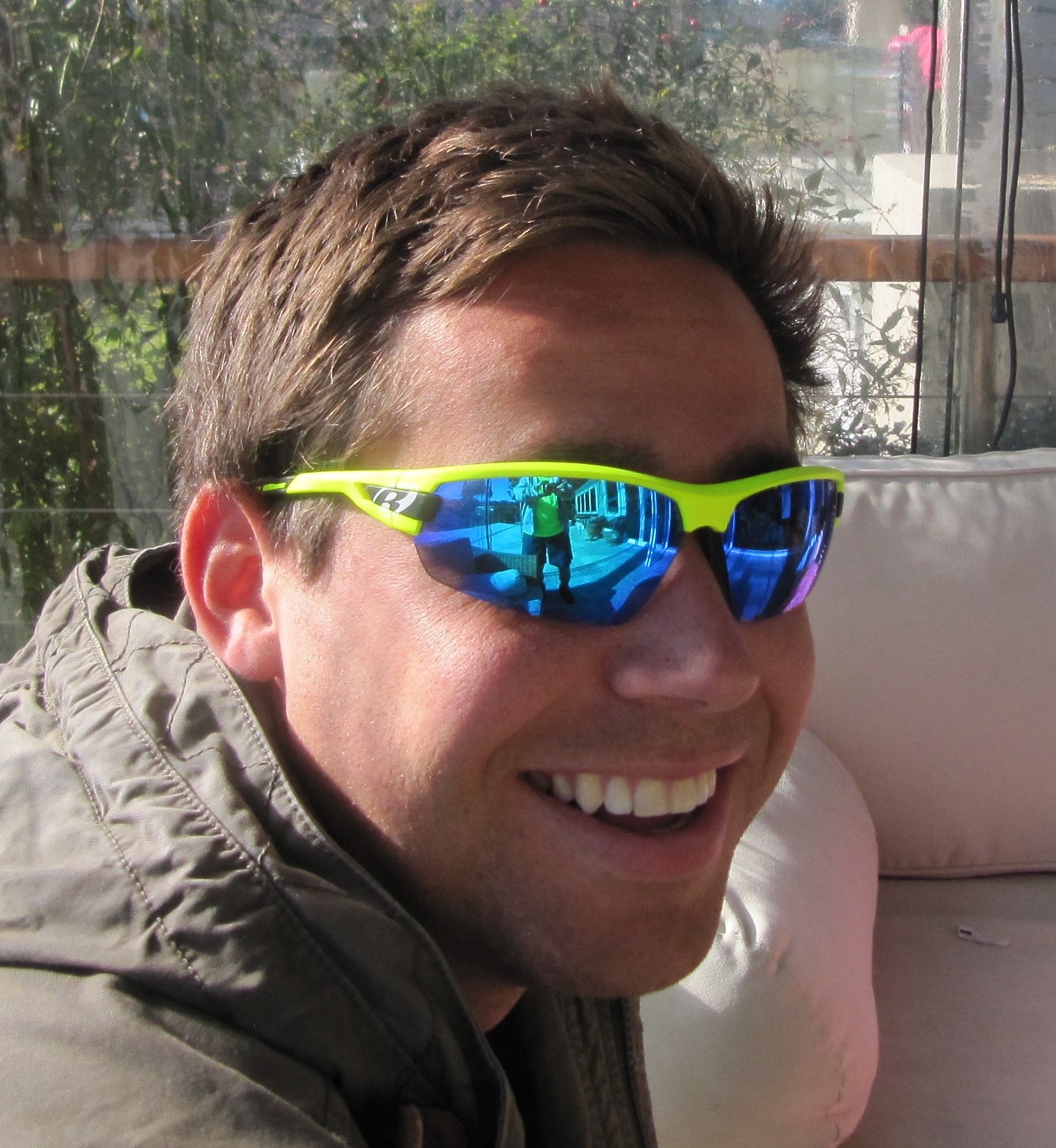 PHO Fluro Yellow Frame - Blue Mirror Lens