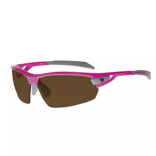 PHO Pink Frame with Amber POLARISED bifocal lenses