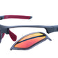 The OZ Gloss Graphite Frame - Red Fire Mirror Plano Lens